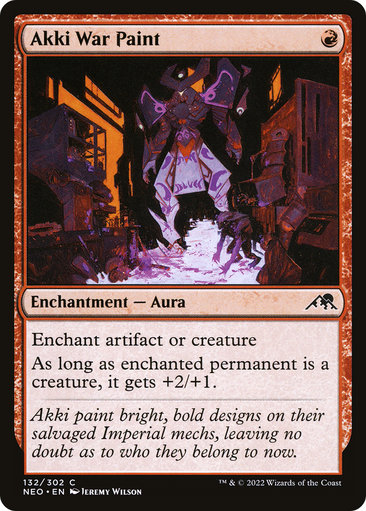 Akki War Paint (NEO-132) [Kamigawa: Neon Dynasty] Foil