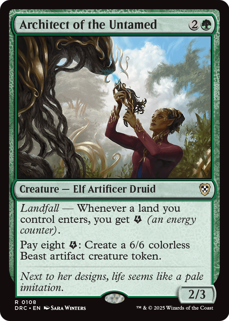 Architect of the Untamed (DRC-108) [Commander: Aetherdrift]