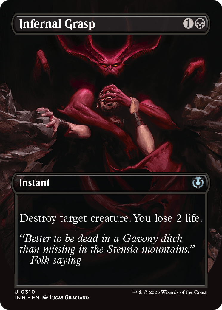 Infernal Grasp (Borderless) (INR-310) [Innistrad Remastered] Foil