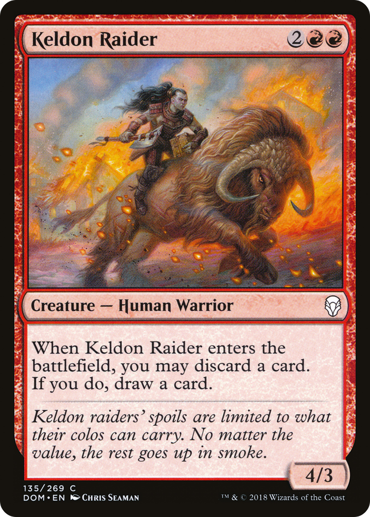 Keldon Raider (DOM-135) [Dominaria] Foil