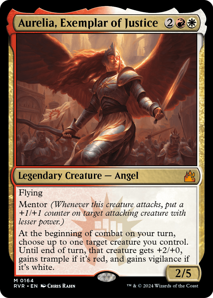 Aurelia, Exemplar of Justice (RVR-164) [Ravnica Remastered] Foil