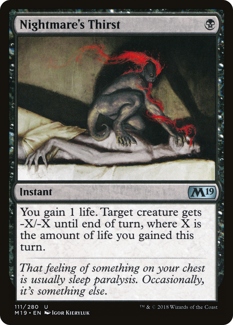 Nightmare's Thirst (M19-111) [Core Set 2019] Foil