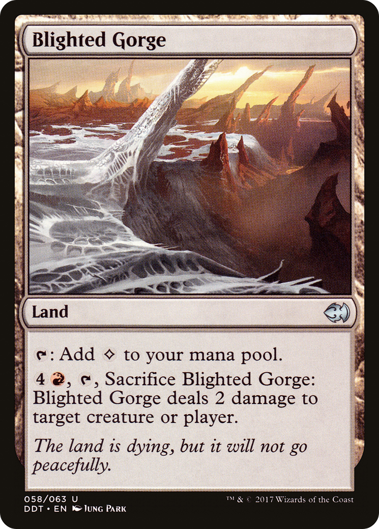 Blighted Gorge (DDT-058) [Duel Decks: Merfolk vs. Goblins]