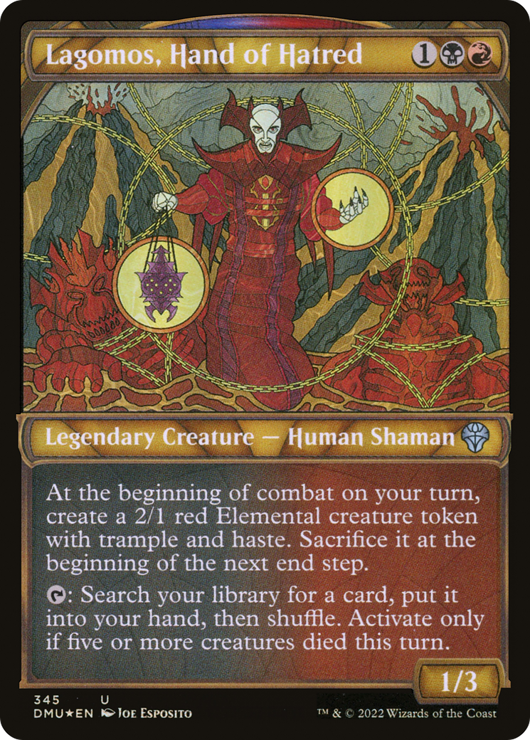 Lagomos, Hand of Hatred (Textured Foil) (DMU-345) (Showcase) [Dominaria United] Foil
