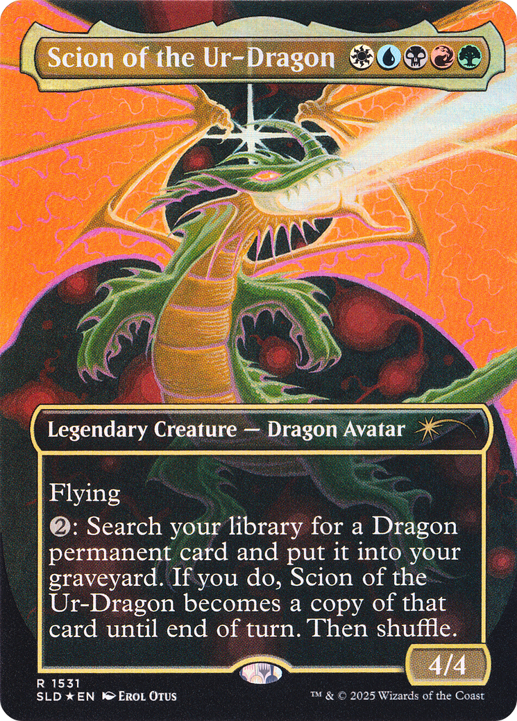 Scion of the Ur-Dragon (SLD-1531) (Borderless) [Secret Lair Drop] Foil