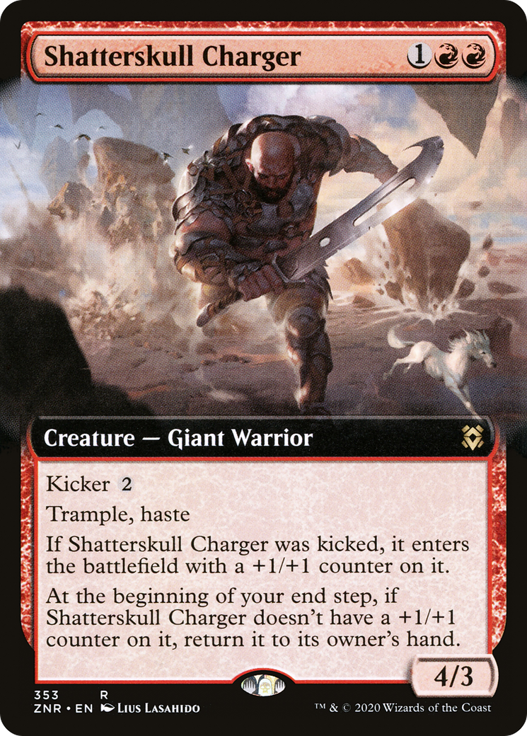 Shatterskull Charger (Extended Art) (ZNR-353) [Zendikar Rising] Foil