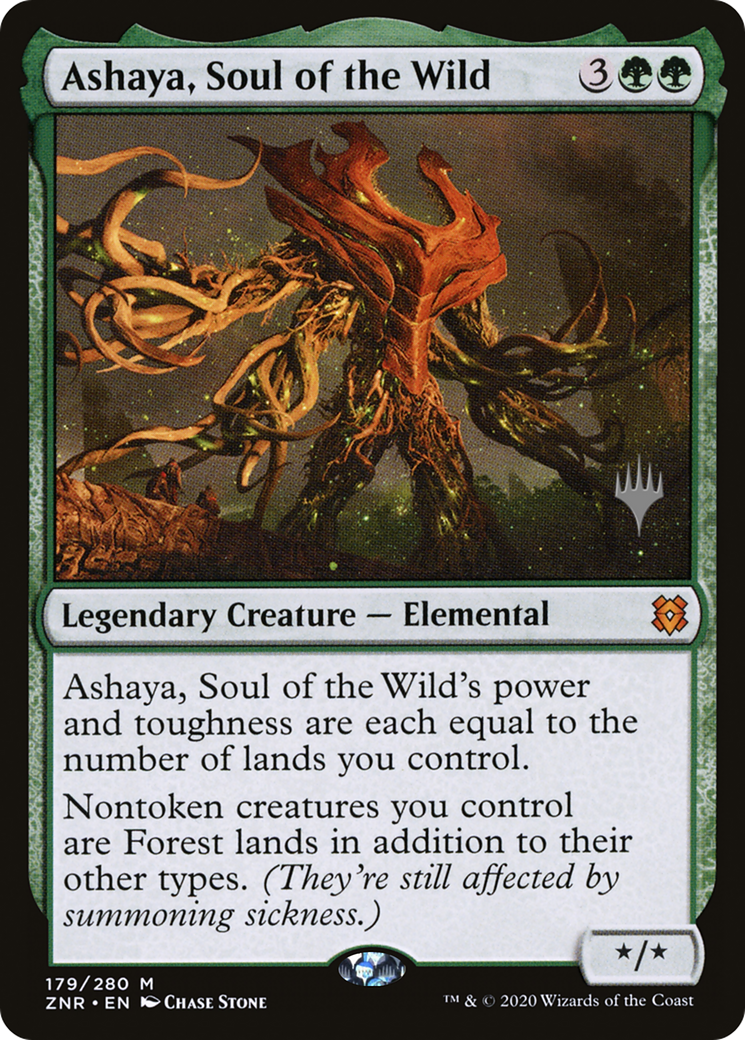 Ashaya, Soul of the Wild (PPZNR-179) [Promo Pack: Zendikar Rising Promos] Foil