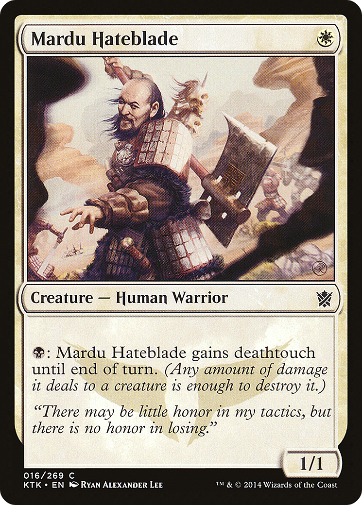 Mardu Hateblade (KTK-016) [Khans of Tarkir] Foil