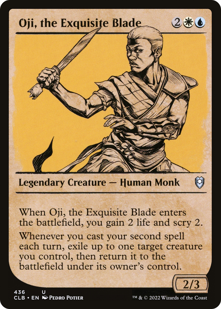 Oji, the Exquisite Blade (Showcase) (CLB-436) [Commander Legends: Battle for Baldur's Gate] Foil