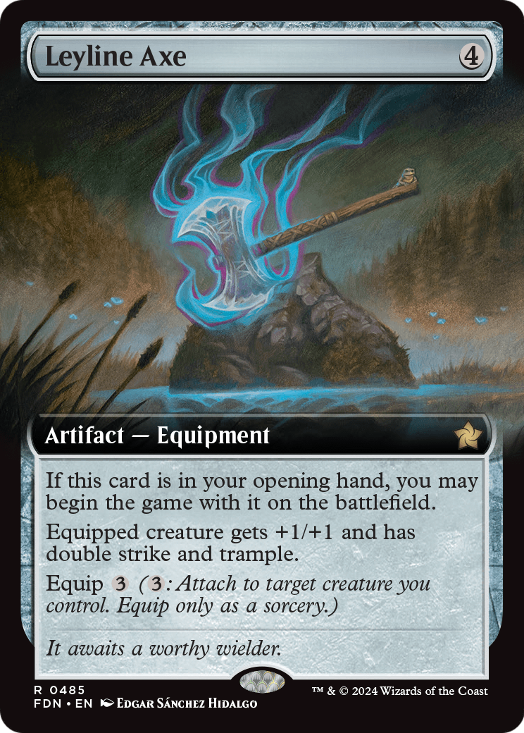 Leyline Axe (Extended Art) (FDN-485) [Foundations] Foil
