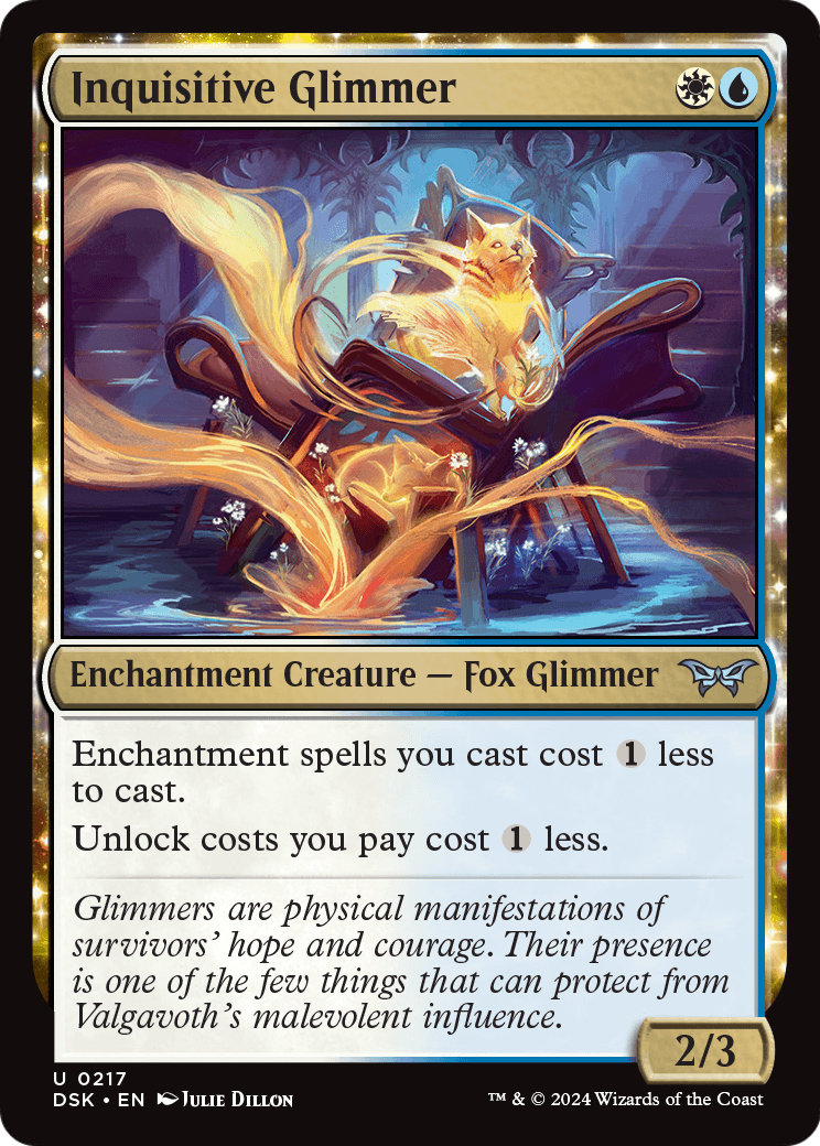 Inquisitive Glimmer (DSK-217) [Duskmourn: House of Horror] Foil