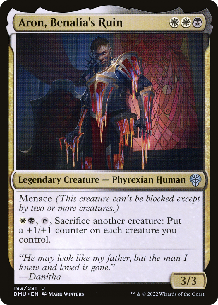 Aron, Benalia's Ruin (DMU-193) [Dominaria United] Foil