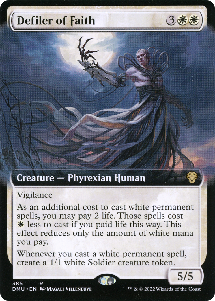 Defiler of Faith (Extended Art) (DMU-385) [Dominaria United] Foil
