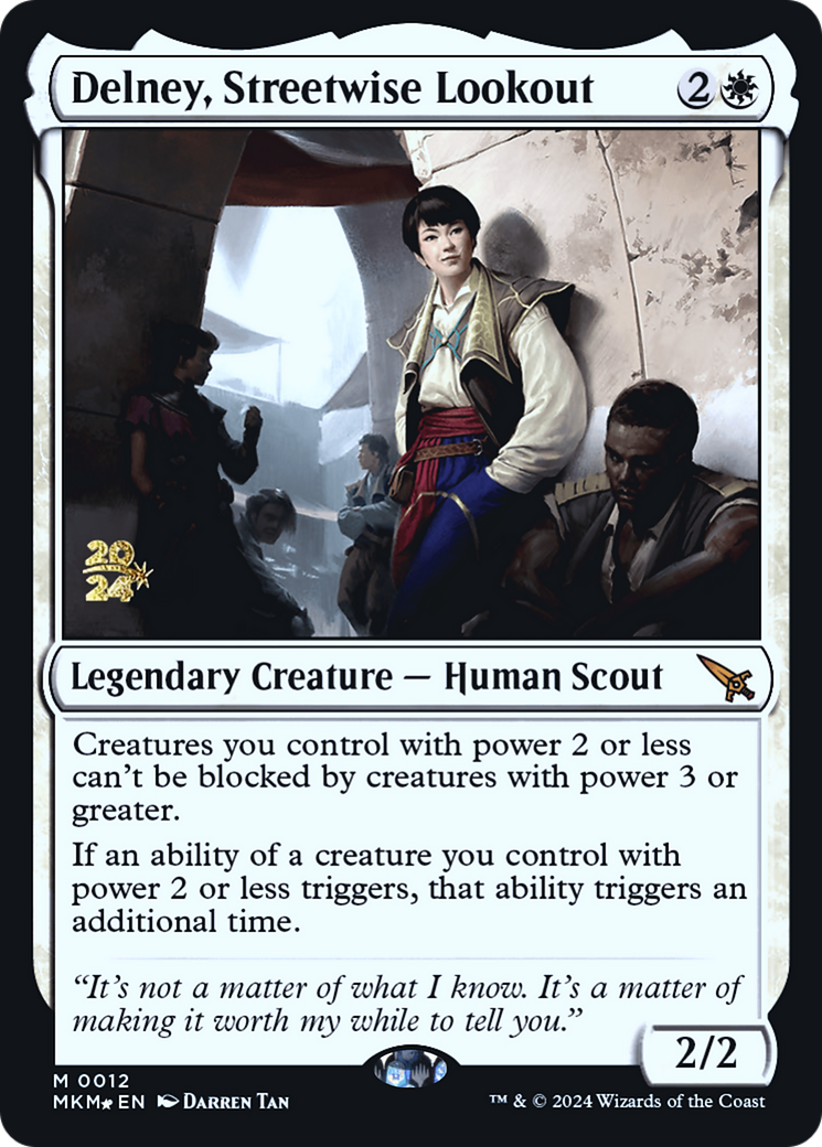 Delney, Streetwise Lookout (PRE-012) [Murders at Karlov Manor Promos] Foil