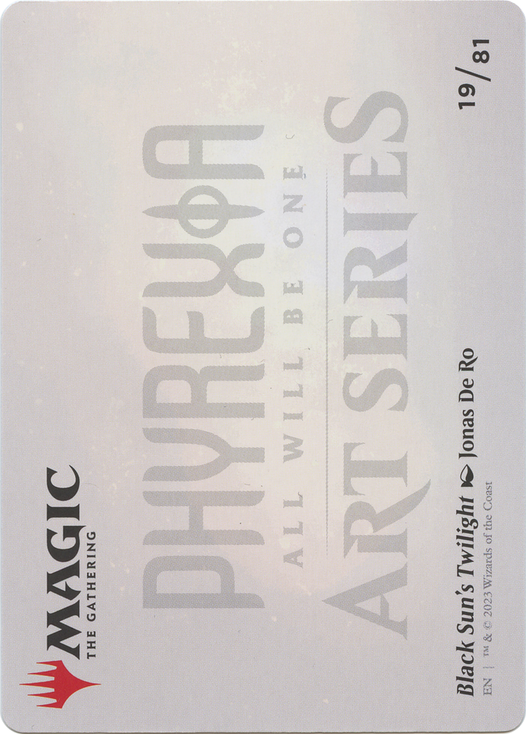 Black Sun's Twilight // Black Sun's Twilight (AONE-019) (Borderless) [Phyrexia: All Will Be One Art Series]