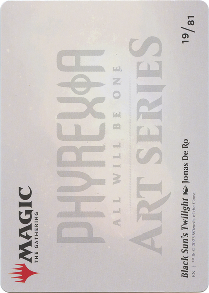 Black Sun's Twilight // Black Sun's Twilight (AONE-019) (Borderless) [Phyrexia: All Will Be One Art Series]