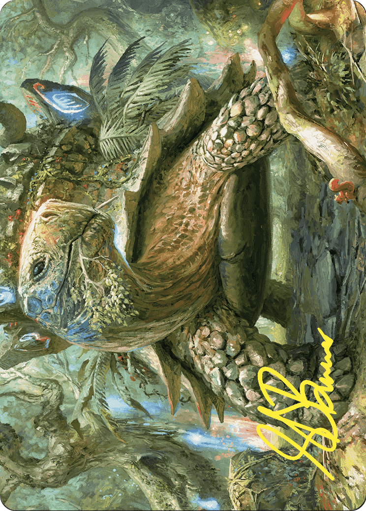 Blossoming Tortoise // Blossoming Tortoise (AWOE-024) (Borderless) [Wilds of Eldraine Art Series]