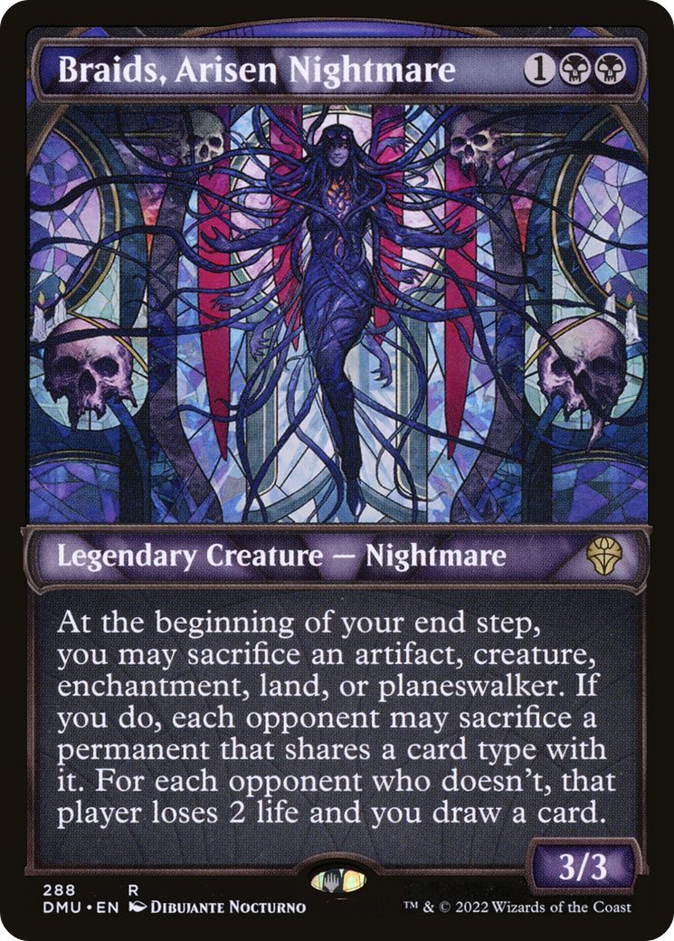 Braids, Arisen Nightmare (Showcase) (DMU-288) [Dominaria United] Foil