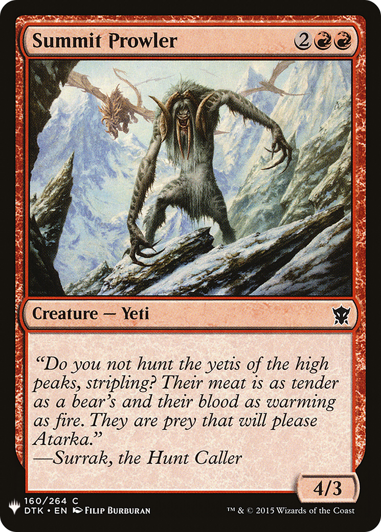 Summit Prowler (LIST-DTK-160) [The List]