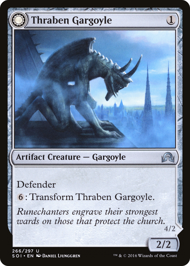 Thraben Gargoyle (SOI-266) [Shadows over Innistrad] Foil
