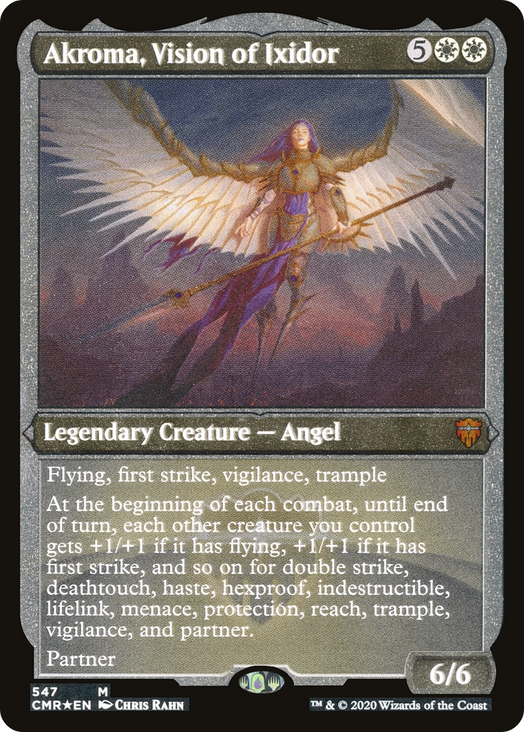 Akroma, Vision of Ixidor (Foil Etched) (CMR-547) [Commander Legends] Foil