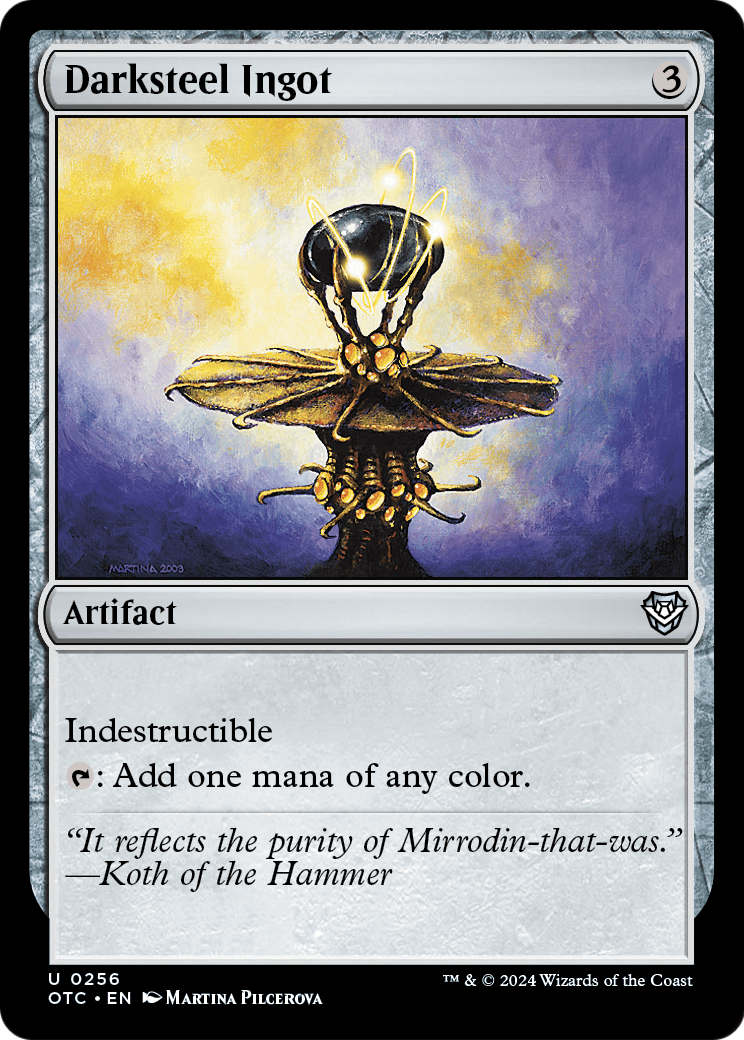 Darksteel Ingot (OTC-256) [Outlaws of Thunder Junction Commander]