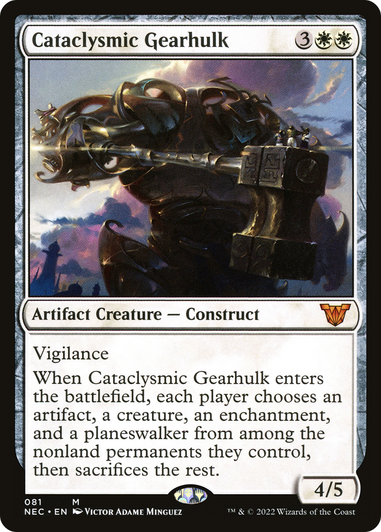 Cataclysmic Gearhulk (NEC-081) [Neon Dynasty Commander]