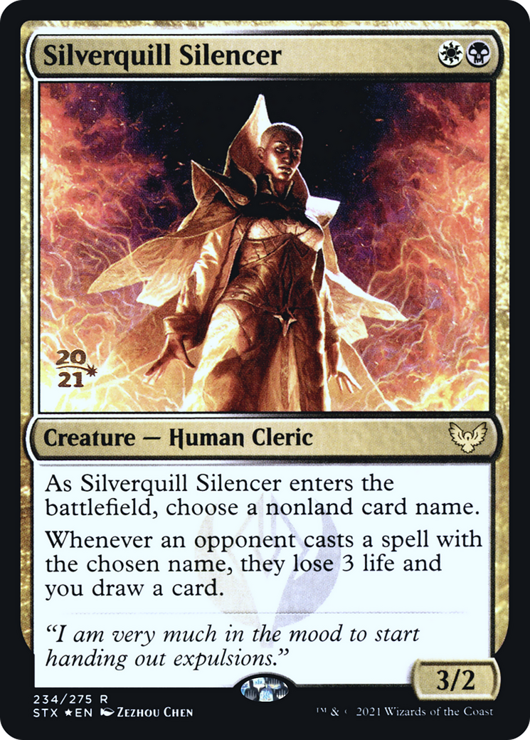 Silverquill Silencer (PRE-234S) [Strixhaven: School of Mages Promos] Foil