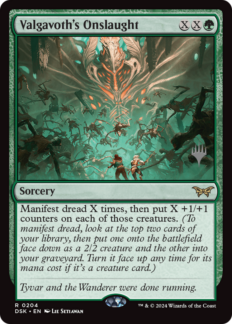 Valgavoth's Onslaught (PPDSK-204) [Promo Pack: Duskmourn: House of Horror Promos] Foil