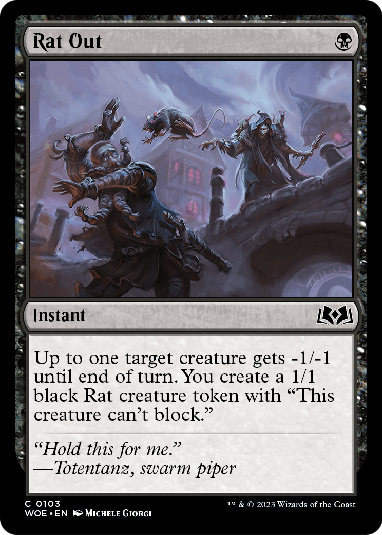 Rat Out (WOE-103) [Wilds of Eldraine] Foil