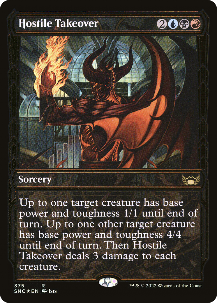 Hostile Takeover (Gilded Foil) (SNC-375) (Showcase) [Streets of New Capenna] Foil