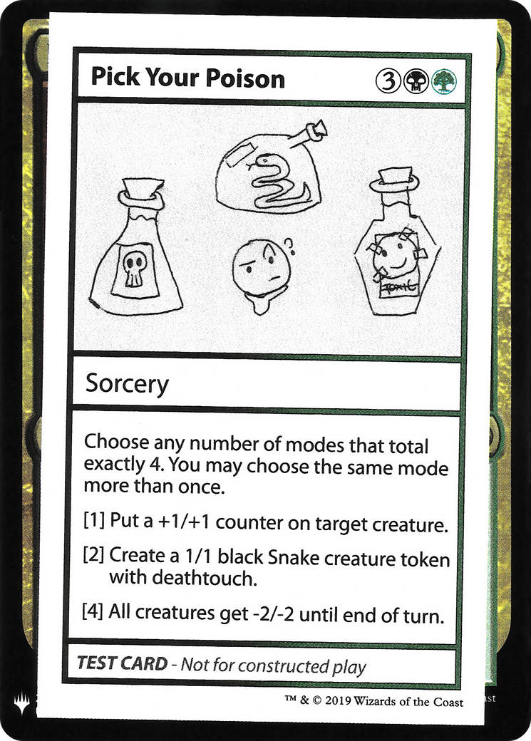 Pick Your Poison [Mystery Booster Playtest Cards 2019]