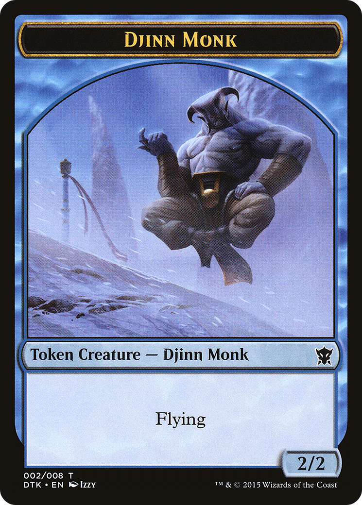Djinn Monk Token (DTK-002) [Dragons of Tarkir Tokens]