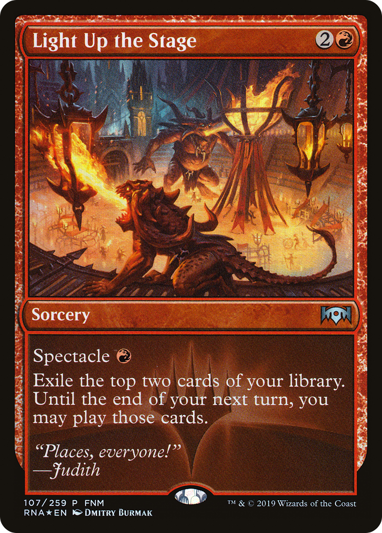 Light Up the Stage (FNM-107) [Ravnica Allegiance Promos] Foil