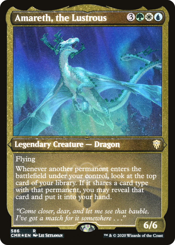 Amareth, the Lustrous (Foil Etched) (CMR-586) [Commander Legends] Foil
