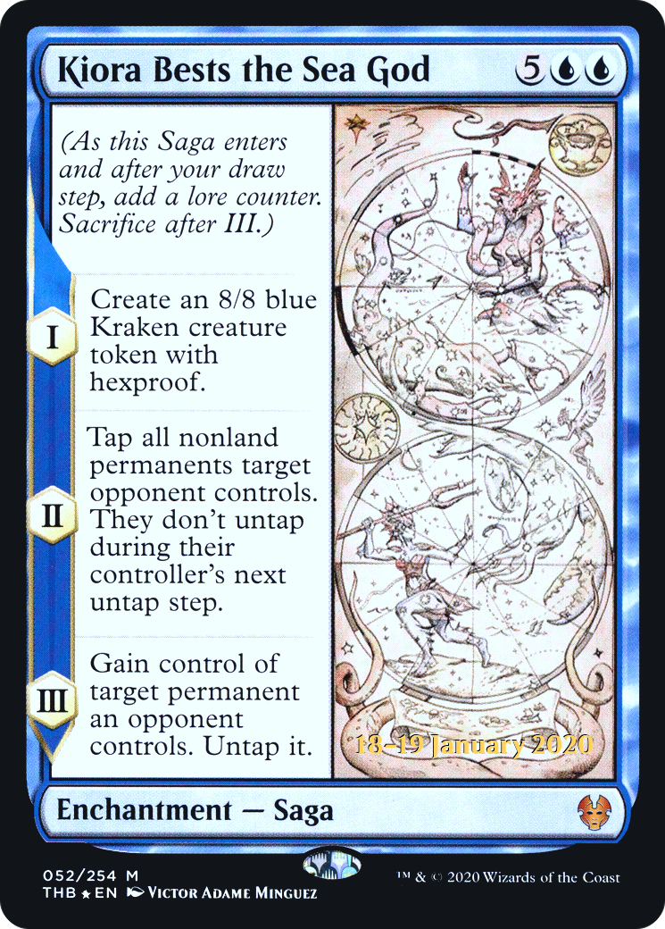 Kiora Bests the Sea God (PRE-52S) [Theros Beyond Death Promos] Foil