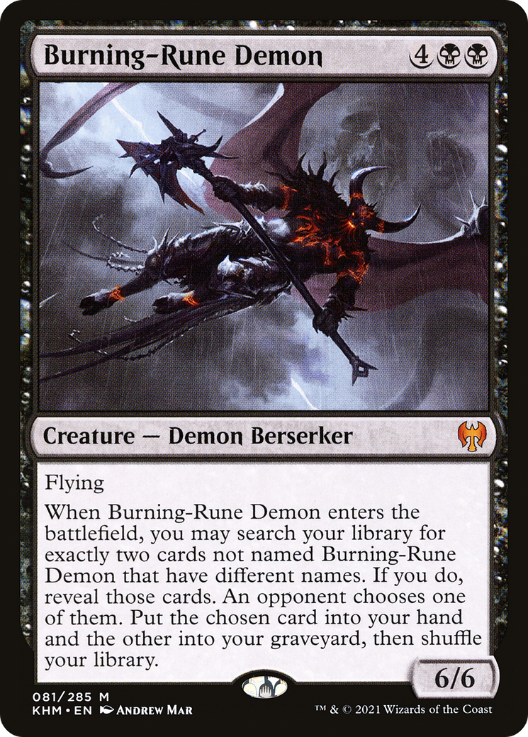 Burning-Rune Demon (KHM-081) [Kaldheim] Foil