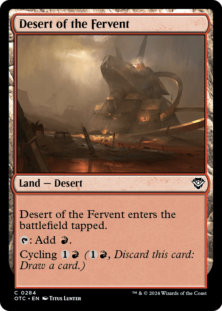 Desert of the Fervent (OTC-284) [Outlaws of Thunder Junction Commander]