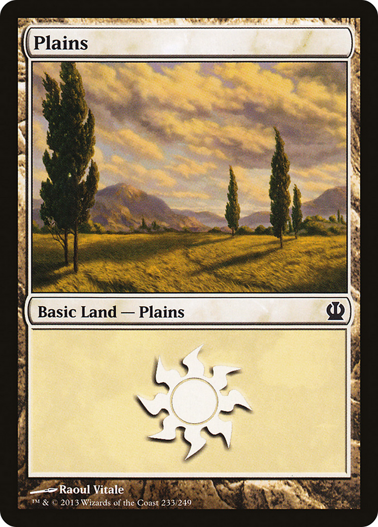 Plains (THS-233) [Theros] Foil