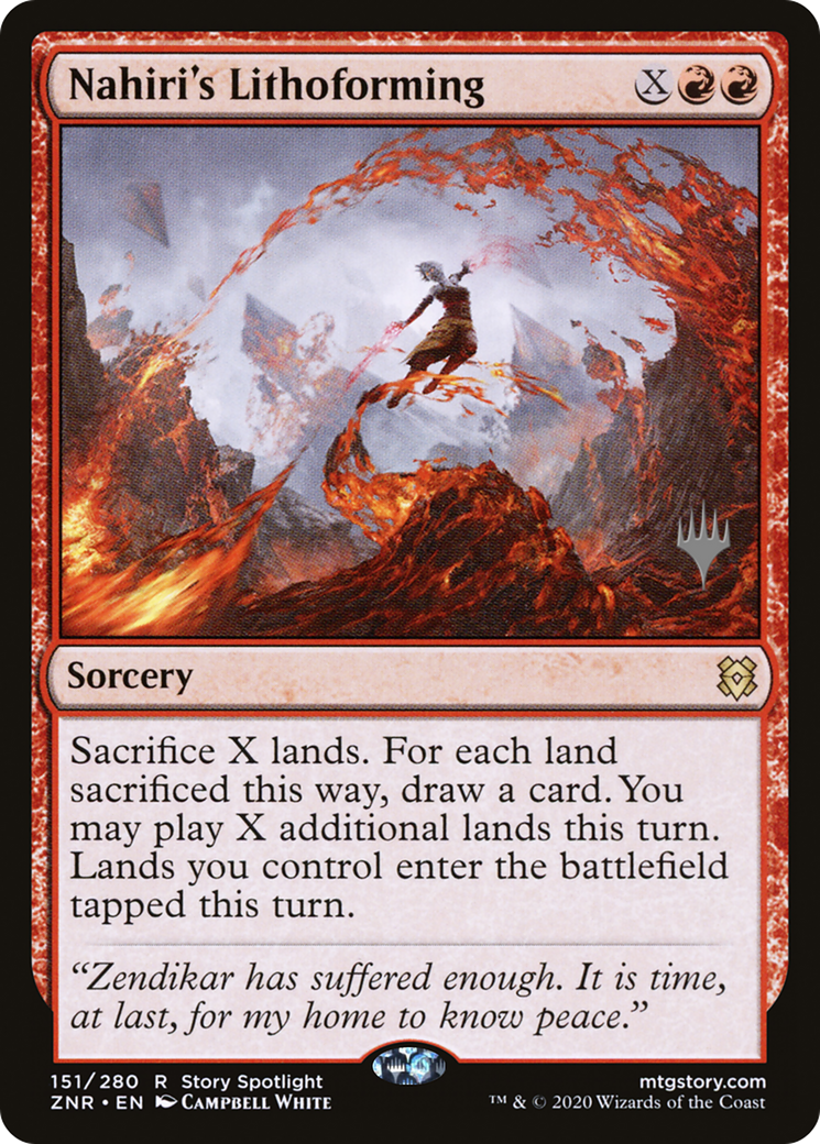Nahiri's Lithoforming (PPZNR-151) [Promo Pack: Zendikar Rising Promos]