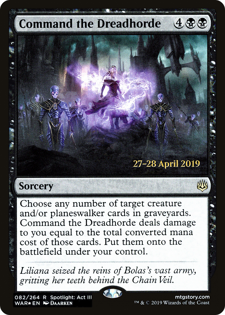 Command the Dreadhorde (PRE-82S) [War of the Spark Promos] Foil