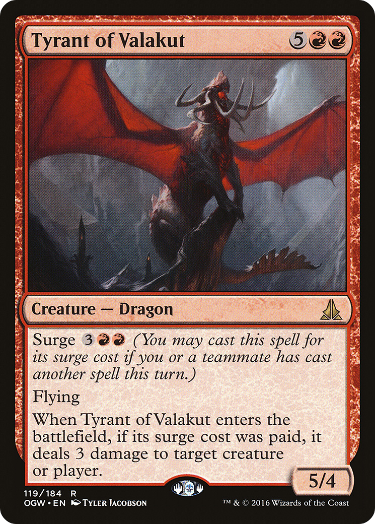 Tyrant of Valakut (OGW-119) [Oath of the Gatewatch] Foil