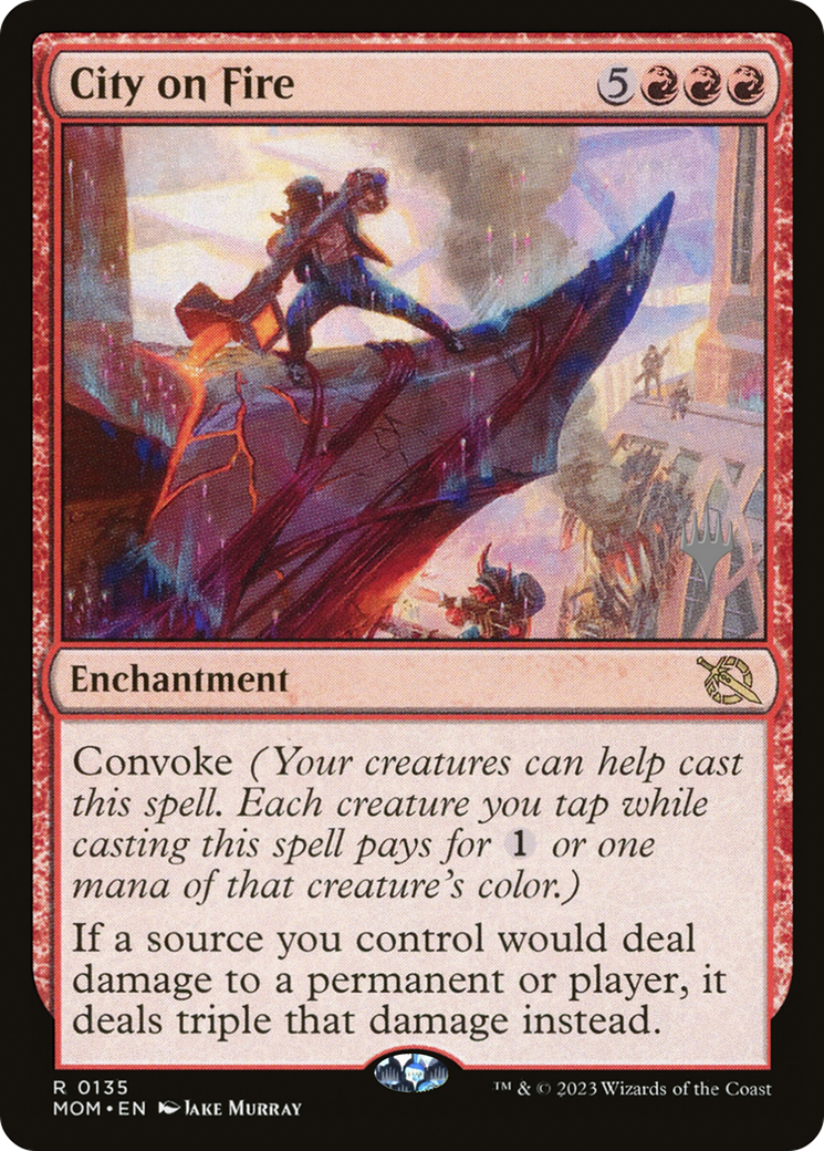 City on Fire (PPMOM-135) [Promo Pack: March of the Machine Promos] Foil