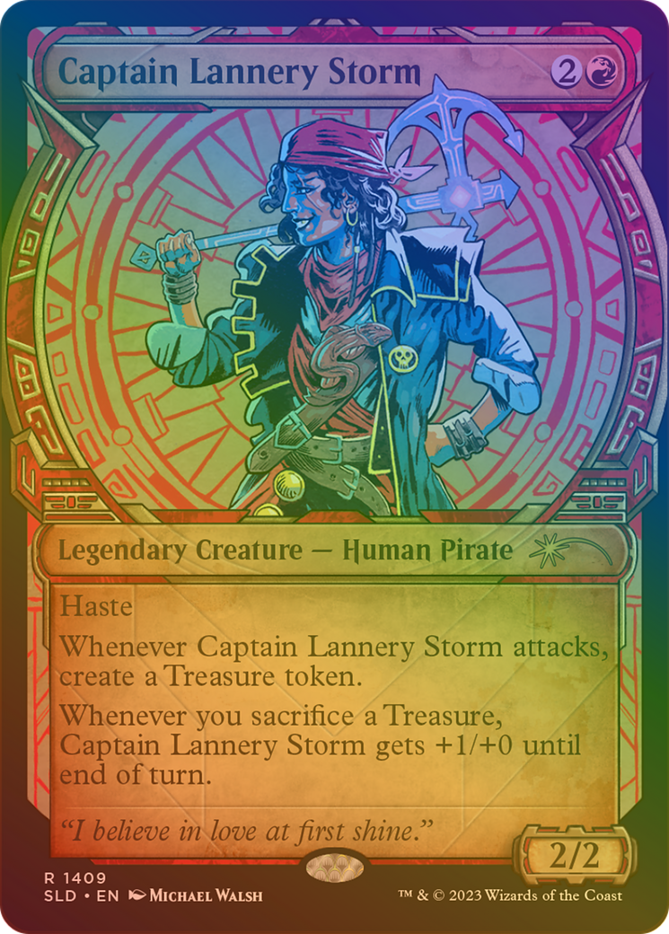 Captain Lannery Storm (Rainbow Foil) (SLD-1409) (Showcase) [Secret Lair Drop] Foil