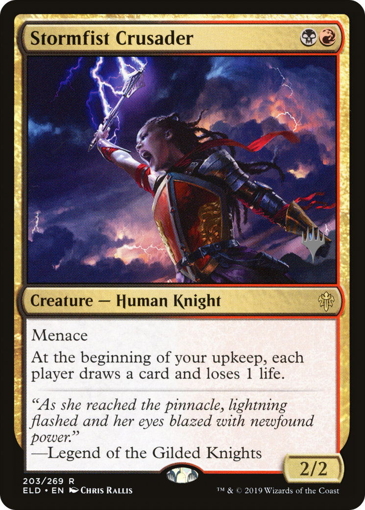 Stormfist Crusader (PPELD-203) [Promo Pack: Throne of Eldraine Promos]