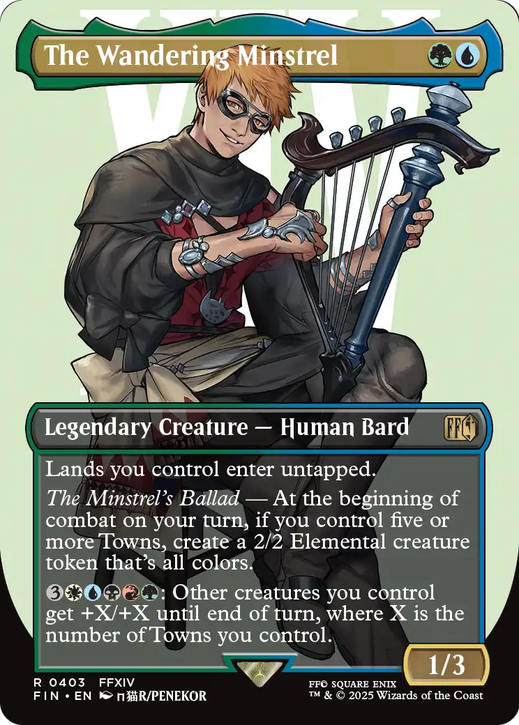 The Wandering Minstrel (Borderless) (FIN-403) [FINAL FANTASY] Foil