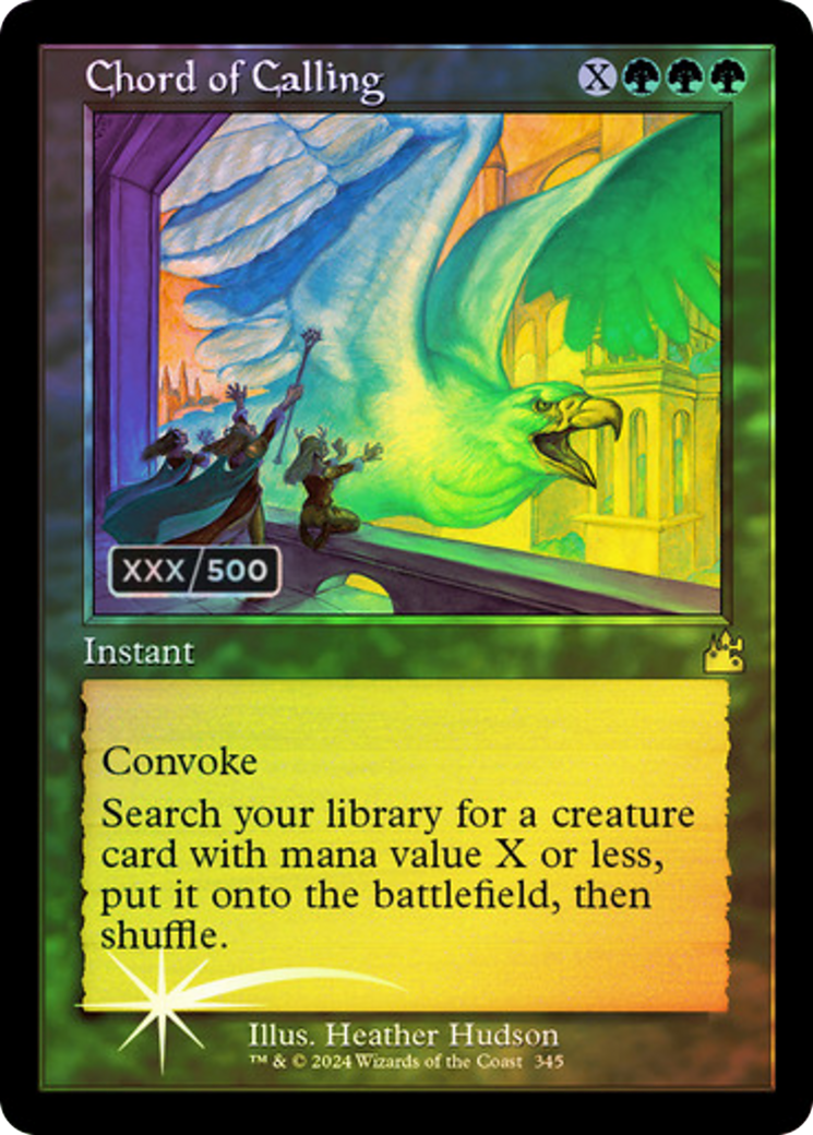 Chord of Calling (Retro Frame) (Serial Numbered) (RVR-345) [Ravnica Remastered] Foil