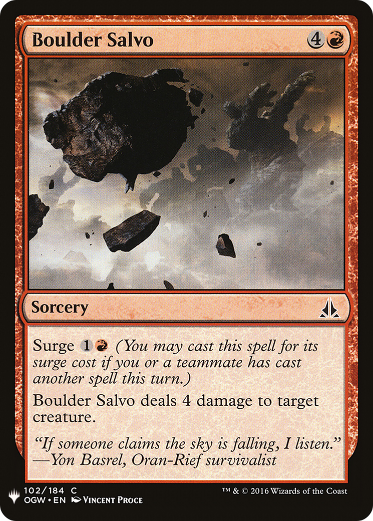 Boulder Salvo (LIST-OGW-102) [The List]