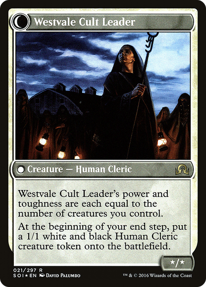 Hanweir Militia Captain // Westvale Cult Leader (PRE-21S) [Shadows over Innistrad Promos] Foil