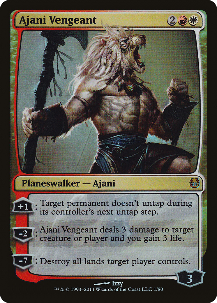 Ajani Vengeant (DDH-001) [Duel Decks: Ajani vs. Nicol Bolas] Foil